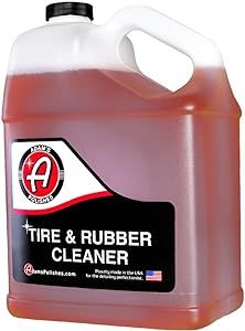 Adam's Polishes Tire & Rubber Cleaner (Gallon) - Removes Discoloration From Tires Quickly - Works Great on Tires, Rubber & Plastic Trim, and Rubber Floor Mats