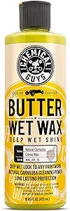 Chemical Guys WAC_201_16 Butter Wet Wax, Deep Wet Shine for Cars, Trucks, SUVs, RVs & More, 16 fl oz, Banana Scent