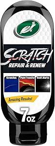 Turtle Wax 50935 Scratch Repair and Renew, Removes Fine Surface Scratches, Swirls, Paint Transfer, for Vehicles Including Cars, Trucks and Motorcycles, Safe for All Paint Colors, 7 oz