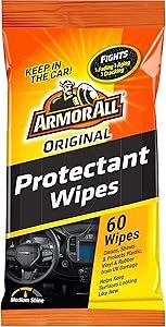 Armor All Car Protectant Wipes, Interior Car Wipes with UV Protection Against Cracking and Fading, 60 Wipes