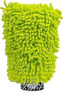 Chemical Guys MIC493 Chenille Premium Scratch-Free Microfiber Wash Mitt, Lime Green, 9.6" x 2.3" x 7"