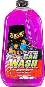 Meguiar's Deep Crystal Car Wash - Car Wash Shampoo that Cleans Paint, Enhances Gloss, and Preserves Wax Protection, pH Balanced Car Wash Soap with Excellent Foaming Action, 64 Oz